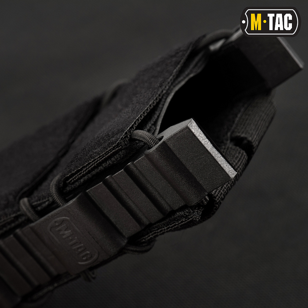 Подсумок M-Tac для АК открыт с липучкой Elite Black Фото 3